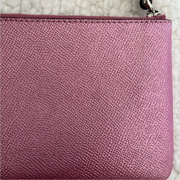 Coach Metallic Pink Leather Wristlet - Picture 5 of 5